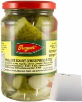 Produktbild von Fruyper Gemüsespiesse scharf (360g Glas) + usy Block