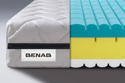 Produktbild von Schaummatratze Benab King SeniorComfort 24 HR Antidecubit Matratze 90 x 200 cm H3 / H4 hart 24 cm hohe Schaummatratzen, Algua Spirulina, HR, Antibakteriell, 7 Zonen, Profilierung, Anti-dekubitus