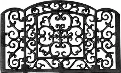 Produktbild von Gusseiserne Ornamentplatte-Ursprünglich Wandhalterung für Kaminbesteck