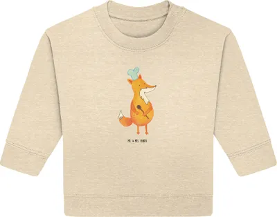 Produktbild von Mr. & Mrs. Panda Organic Baby Pullover Fuchs Koch 6. - 12. Monat - Natural Raw - Geschenk, Bullover, Chefkoch, Bäcker, Köche, Hungrig, Kochlöffel