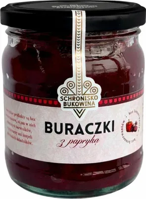 Zdjęcie produktu dla Buraki z papryką 345 g – Schronisko Bukowina