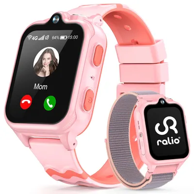 Produktbild von Kinder Smartwatch 4G mit GPS und Telefonfunktion, 2+16 GB Kinderuhr, 900mAh Akku, SOS Anti-Lost, Wasserdicht IP68, Perfekte Geschenke für Kinder, Rosa
