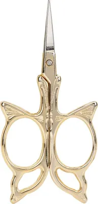 Image de 1pc Antique Style Ciseaux de tailleur en acier inoxydable de ménage diy -accessoires de couture (or)
