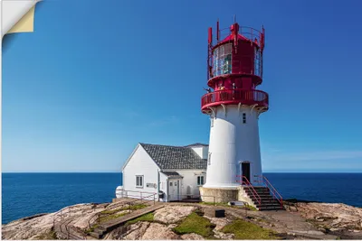 Produktbild von ARTland Wandbild, selbstklebend Der Leuchtturm Lindesnes Fyr in Norwegen Größe: 90x60 cm