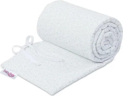 Produktbild von babybay Nestchen Organic Baumwolle passend für Modell Maxi, Boxspring, Comfort und Comfort Plus, weiß Glitzersterne diamant