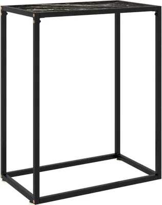 Obrázek produktu pro Konzolový stolek černý 60 x 35 x 75 cm tvrzené sklo