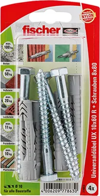 Produktbild von Fischer  Universaldübel UX 10x60 R S K (4), 077863