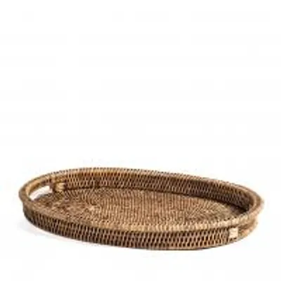 Immagine prodotto di H&H Vassoio In Rattan Ovale Cm 40X30X7H