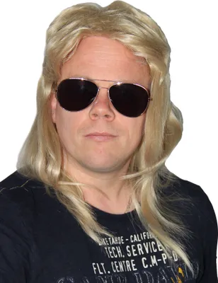 Produktbild von 2-teiliges Set - Vokuhila Perücke + Sonnenbrille - Größe bequem verstellbar