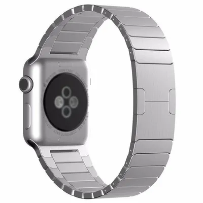Produktbild von Strap-it Apple Watch 8 Luxus-Metallarmband (Silber)