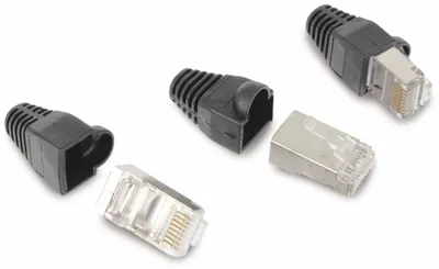 Produktbild von LogiLink MP0011, CAT5e, Grau, Kunststoff, Gold, 100 Stück(e)