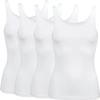 Produktbild von Erwin Müller Damen-Unterhemd 4er-Pack weiß 48