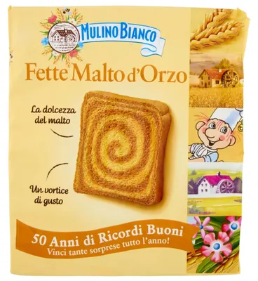 Produktbild von Mulino Bianco Fette Biscottate, 315 g, 404 kcal, 1706 kJ, 11 g, 6,2 g, 73,2 g
