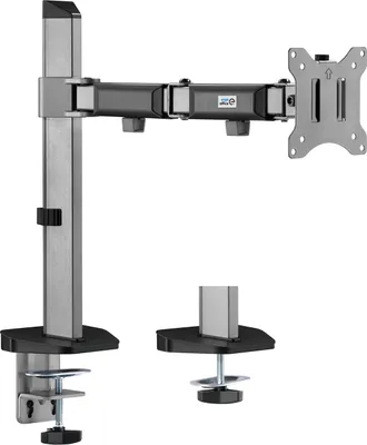 Produktbild von Deluxe Gelenk-Monitorhalterung Tischhalterung 17-32" Zoll Schwenkbar Neigbar Höhenverstellbar Doppelarm VESA 75x75 100x100 bis 9kg (1-Fach)
