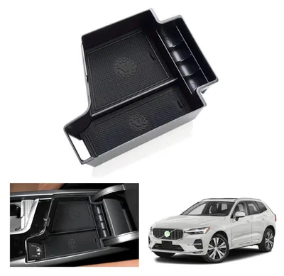 Immagine prodotto di Contenitore portaoggetti per console centrale, compatibile con Volvo XC60, XC90, V60, S60, V90, S90, dal 2017 al 2027, colore nero