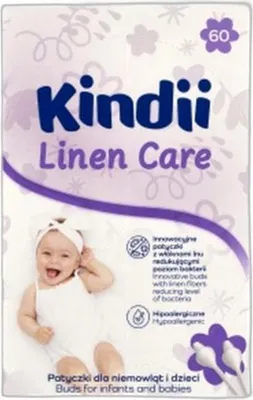 Obrázek produktu pro Kindii Linen Care 60 ks kosmetických tyčinek