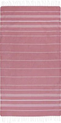 Image de Serviette de bain "Anna Hammam", coton, avec rayures PF4151 (taille unique) (Rouge)