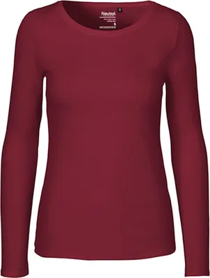 Produktbild von Neutral O81050 | Damen Long Sleeve T-Shirt / 100% Fairtrade-Baumwolle - Farbe: Bordeaux - Größe: M