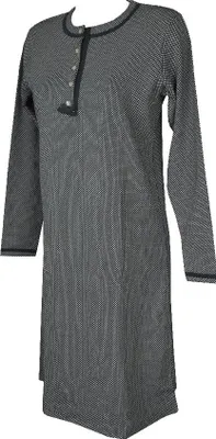 Produktbild von Nachthemd Damen RAGNO Winter Langarm Henley-Ausschnitt Baumwolle Interlock Artikel DA55NK, Taglia 46, Cotone 100%