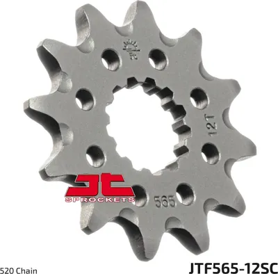 Produktbild von Jt Vorderes Ritzel 565 12 Für Yamaha Yz 250/Yzf 400, 426,450 '98-'14 Selbstreinigend (Kette 520) (56512Jtsc)