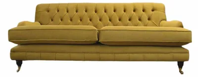 Produktbild von Sofa 3 Sitzer Gelb Polstersofa Wohnzimmer Elegantes Design Klassische
