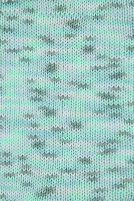 Produktbild von Gründl Wolle Baumwolle Quick print 50 g mint-blau-weiß-grau-mix color