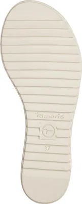 Produktbild von Tamaris Damen Sandale Sandalette mit T-Riemen und Keilabsatz 1-28102-42, Größe:40 EU, Farbe:Weiß