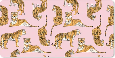 Produktbild von MuchoWow® Schreibtischunterlage Muster - Tiger - Tiere 80x40 cm - XXL Mauspad - Gaming Mauspad