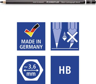 Image de Crayon STAEDTLER® 100B-HB Lumo. noir HB  100 % PEFC