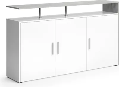 Produktbild von Vicco Kommode Amato, 160 x 91.6 cm, Weiß/Beton