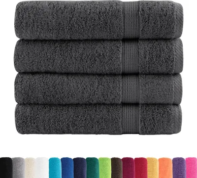 Produktbild von vidaXL Premium Badetücher SOLUND 4 Stk. Anthrazit 100x150 cm 600 g/m²