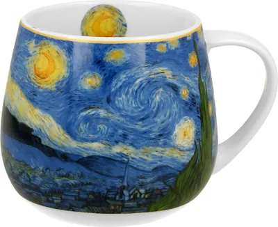 Produktbild von DUO ART GALLERY Fassbecher 430 ml STARRY NIGHT inspired by Van Gogh New Bone China Porzellan