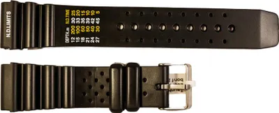 Produktbild von Gummi Taucherarmband mit Dekompressionsanzeige und Edelstahlverschluss 20 mm, 22 mm