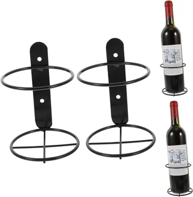 Produktbild von 2-teiliges Wand-Weinregal-Set, Weinflaschenhalter, Wand-Weinregal, Flaschenhalter