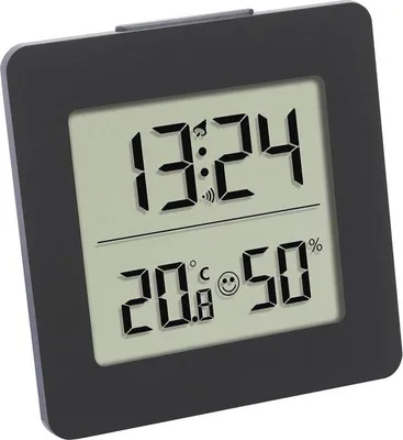 Obrázek produktu pro Digitální vnitřní termohygrometry – přesné měření vlhkosti a teploty s alarmem – černé