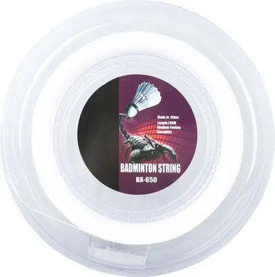 Immagine prodotto di Corda da badminton 0,72 mm 200 m bianca | Corda da allenamento in nylon BX650 per incordatura delle racchette