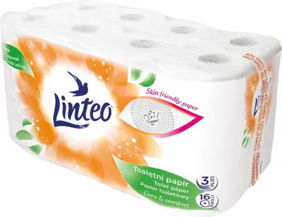 A multi-pack of toilet paper rolls wrapped in plastic packaging.