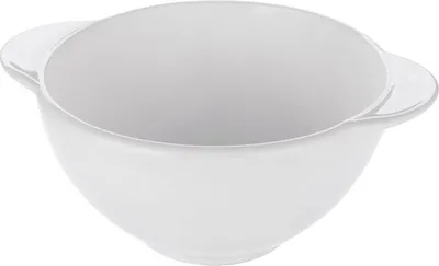 Obrázek produktu pro Hrnec, skleněná mísa na salát s uchy, OPAL 500 ml, bílé sklo