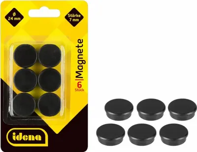 Immagine prodotto di Idena 377028 Idena Magnete schwarz Ø 2,4 x 0,7 cm