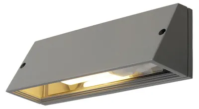 Image de SLV Pema 230034 Outdoor wall light Energy-saving bulb, LED (monochrome) E-27 15 W Silver-grey