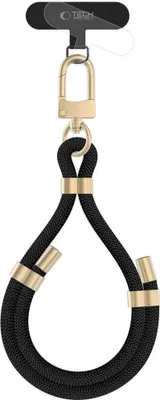 Produktbild von Tech-Protect C4S Rope Wrist Strap Schwarz/Gold