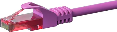 Produktbild von CAT6 Netzwerkkabel, U/UTP, 0,15 Meter, Rosa, 100% Kupfer