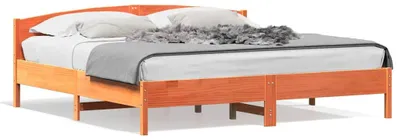 Productafbeelding van vidaXL Massief houten bed zonder matras, wasbruin, 200x200 cm, van grenenhout