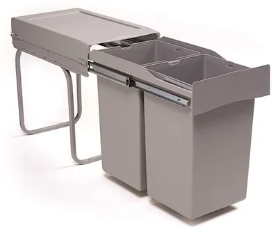 Immagine prodotto di Cestino Victory 72223060 Double Man Deluxe 28 litri grigio chiaro