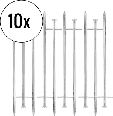 Produktbild von Zeltheringe für Hartboden 10er Set, silber, 23 cm, Stahl