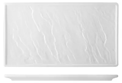 Obrázek produktu pro Obdélníkový porcelánový talíř H&h, 31x17 cm, bílý