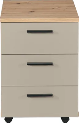 Produktbild von Rollcontainer KANADA mit 3 Schubkästen und Softclose, Artisan Eiche Holznachbildung