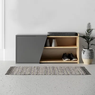 Produktbild von Skye Decor, Fiona - Oak, Anthracite, Schuhschränke, Eiche, 104 x 47 x 37 cm