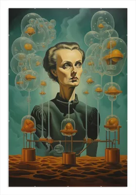 Produktbild von Wallario Wandbild Gedankenexperiment, Größe: 61 x 91,5 cm, Poster mit rahmenlosen Bildhalter