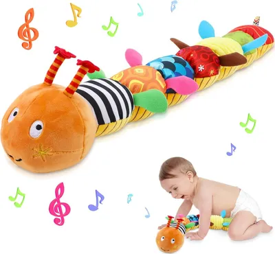 Produktbild von Weiches Plüschspielzeug mit Rassel für Babys